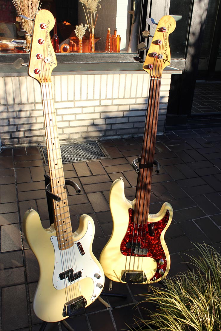 Bass Professor 5/2016, Ausgabe 87. BassMuseum: Fender Precision Bässe 1972 Olympic White Fretless und Bird´s Eye Maple Neck fretted
